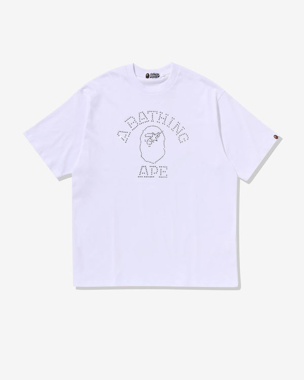 A Bathing Ape® - Men
s Rhinestone College T-Shirt - (White)