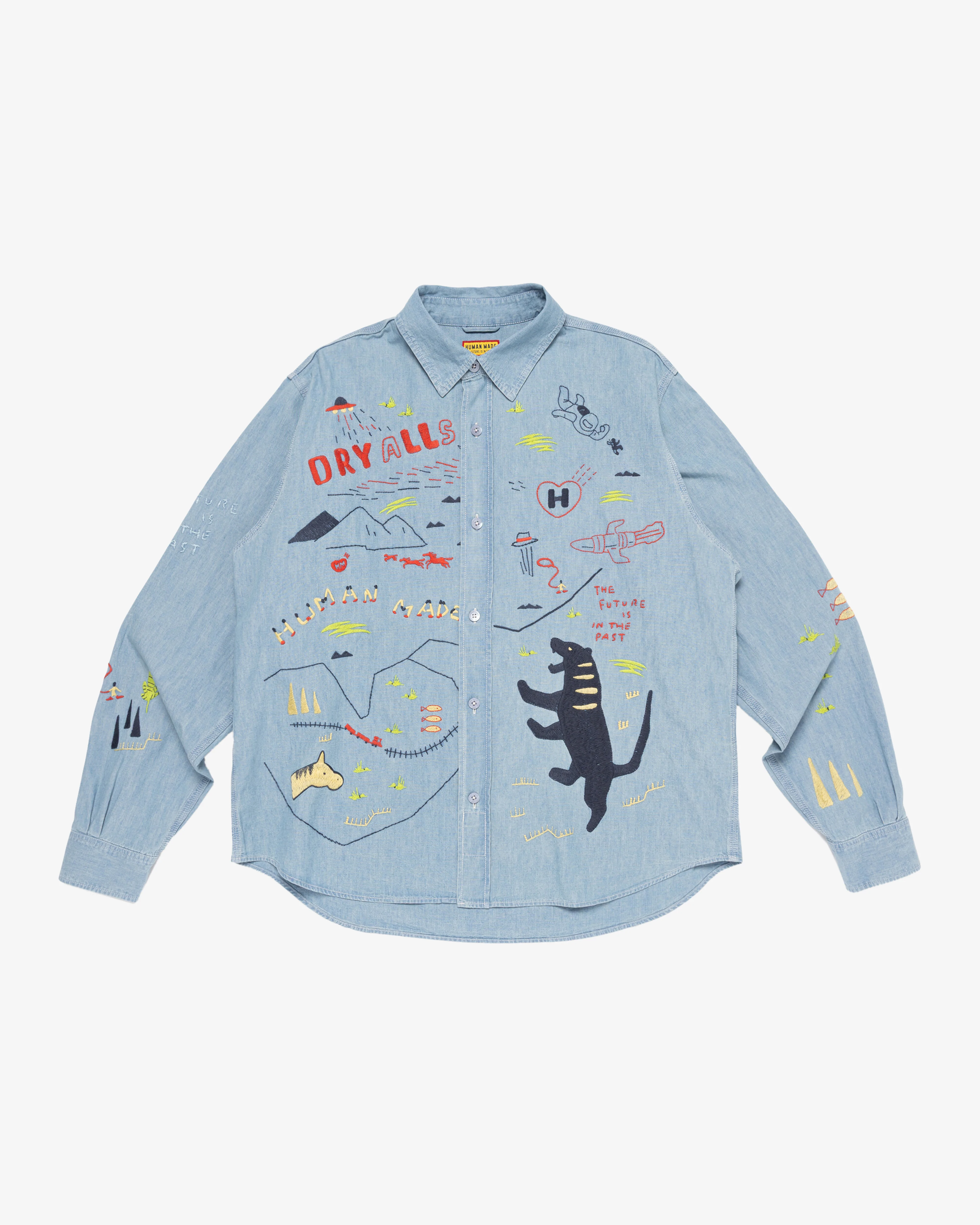 Human Made - Men's Embroidered Chambray Shirt - (Blue)