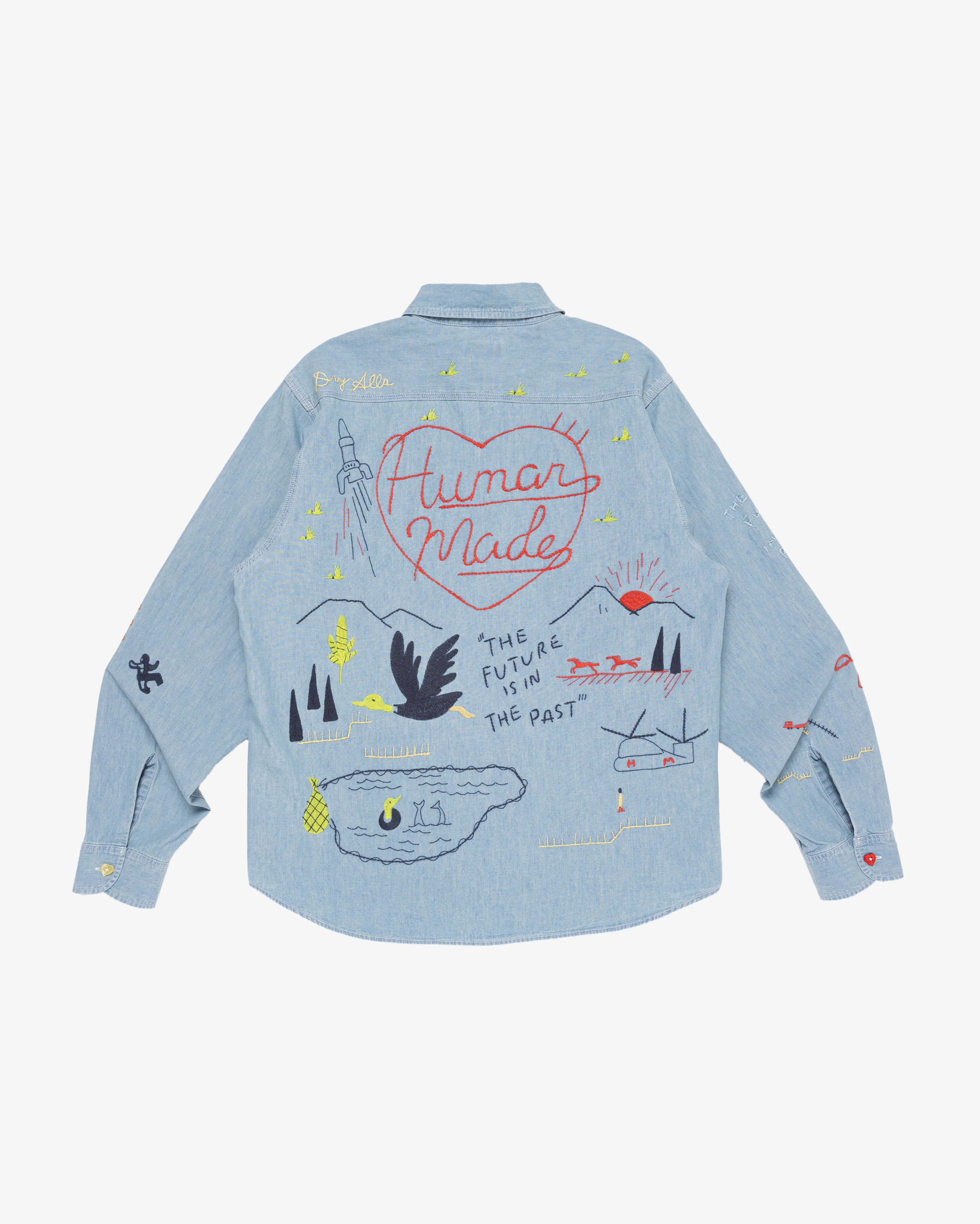 Human Made - Men's Embroidered Chambray Shirt - (Blue)