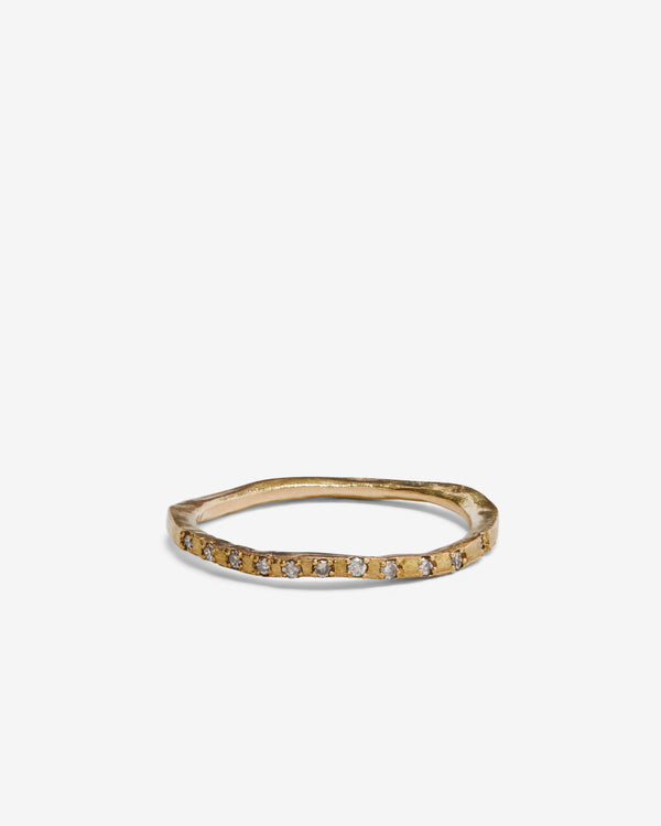 Noguchi Bijoux - Women
s Thin Diamond Band - (Yellow Gold)