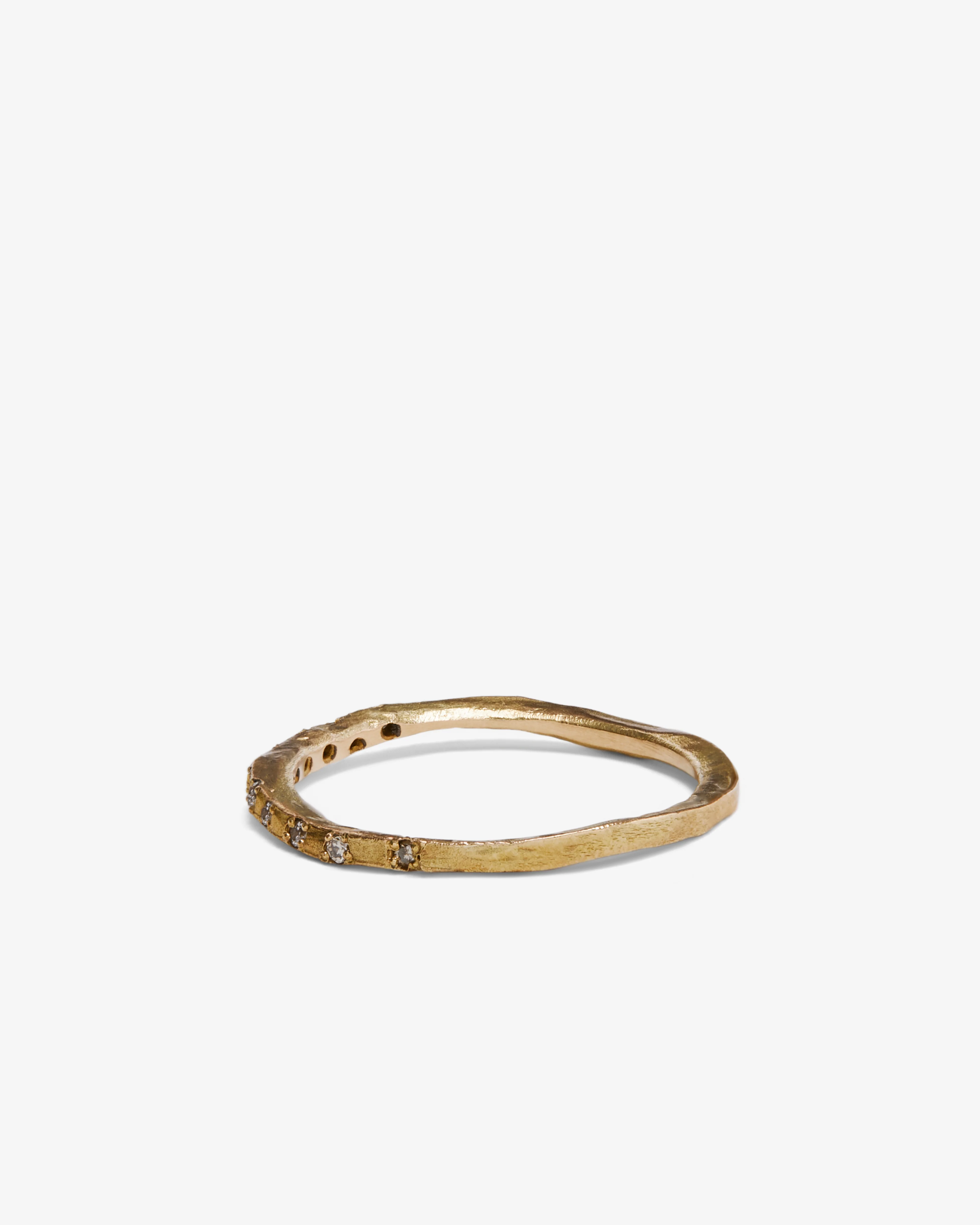 Noguchi Bijoux - Women's Thin Diamond Band - (Yellow Gold)