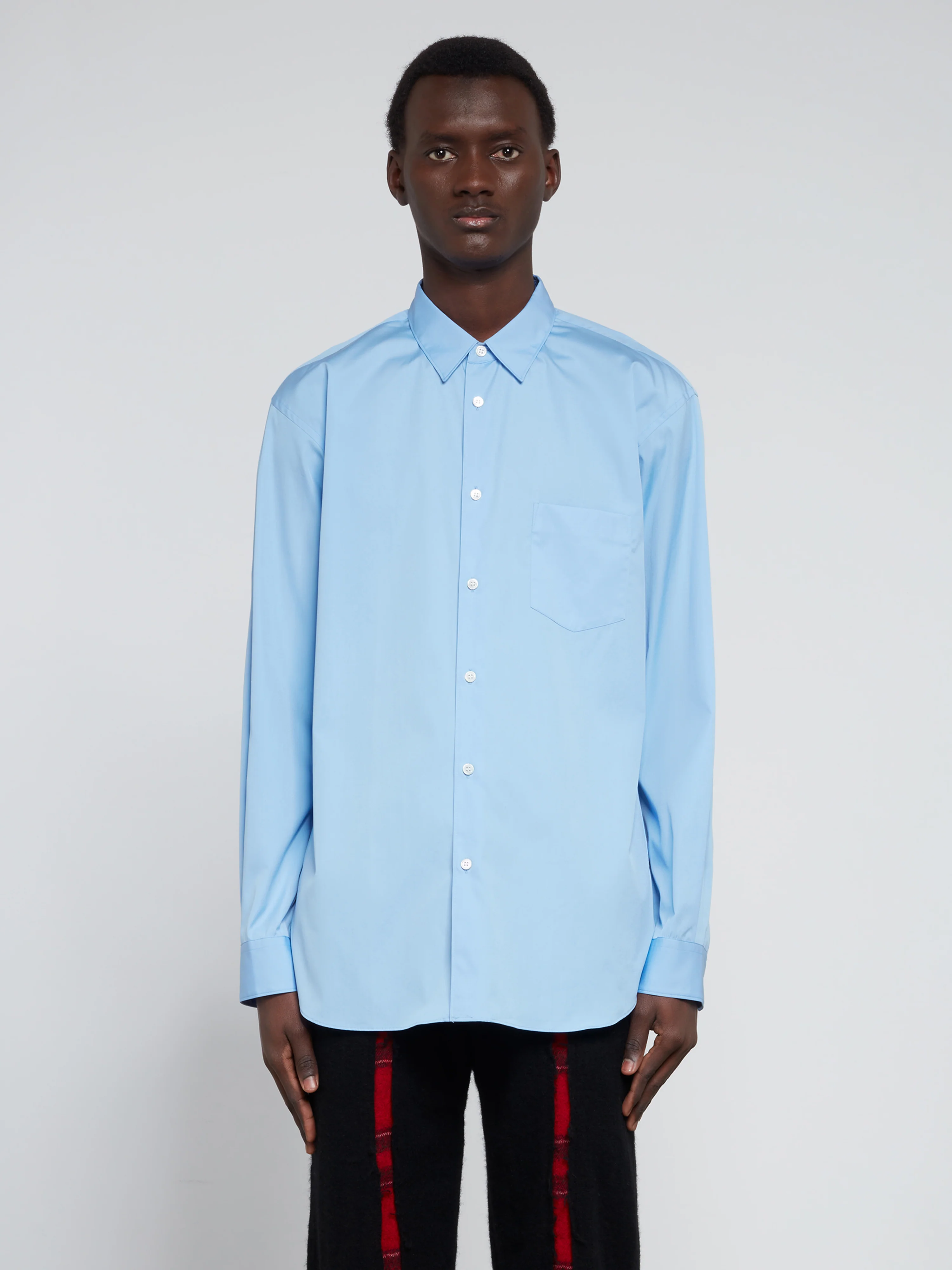 CDG Shirt Forever - Men's Narrow Classic Shirt - (Blue Plain)