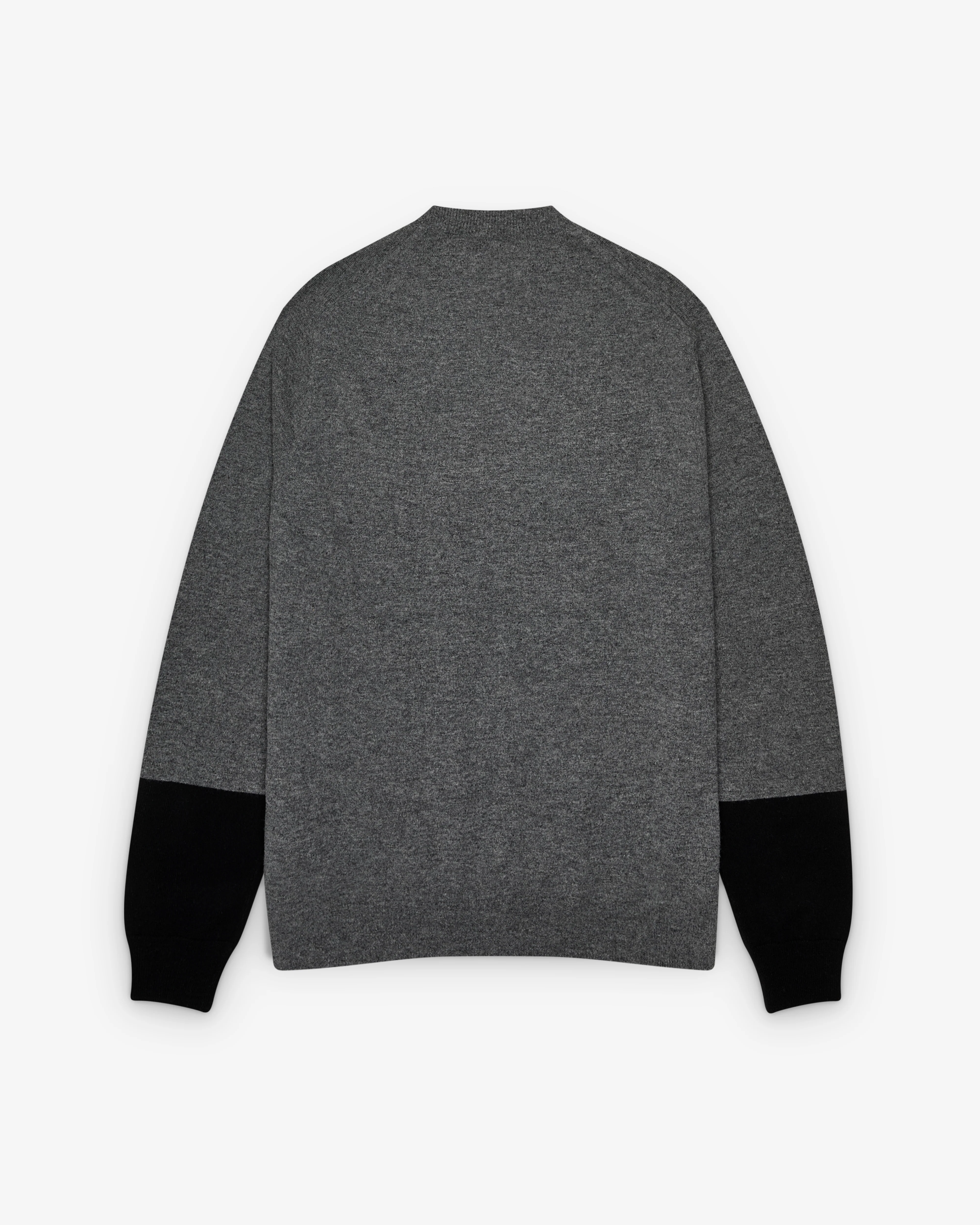 CDG Shirt Forever - Men's Round Neck Contrast Cardigan - (Grey/Black)