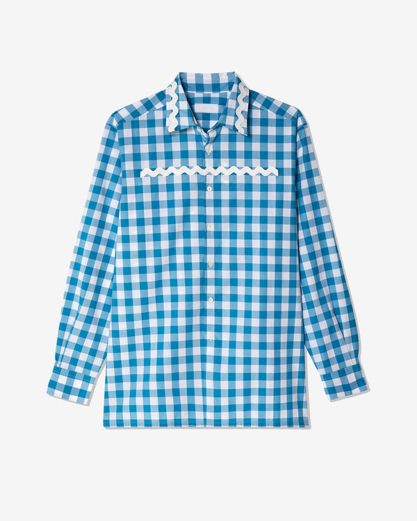 Prada - Men’s Check Shirt - (Blue/White)