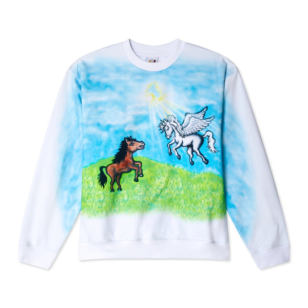 Sky High Farm - Workwear Ally Bo Printed Sweatshirt - (White)