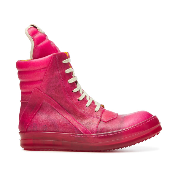 Rick Owens - Women
s Leather Shoes Geobasket - (Hotpink)