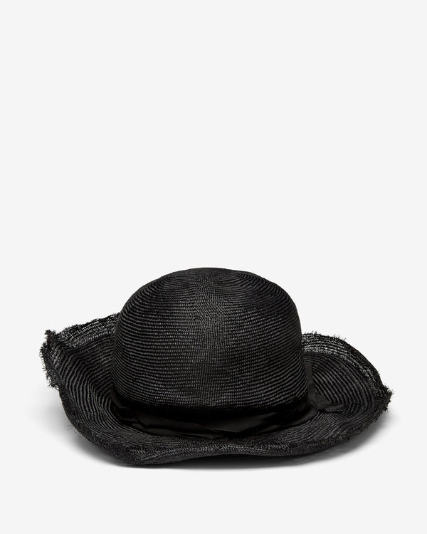 Scha - Women
s Traveller Unique Straw Woven Hat - (Black)