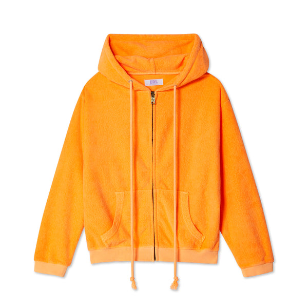 ERL - Women
s Terry Zipped Hoodie - (Orange)