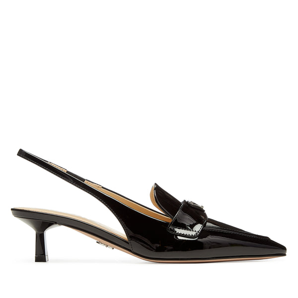 Prada - Women’s Leather Slingback Pumps - (Black)