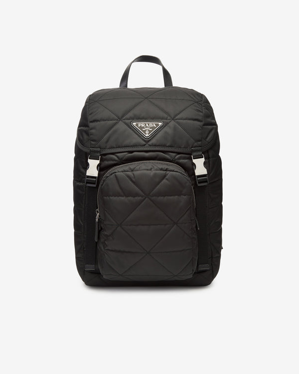 Prada - Men
s Re-Nylon and Saffiano Leather Backpack - (Black)