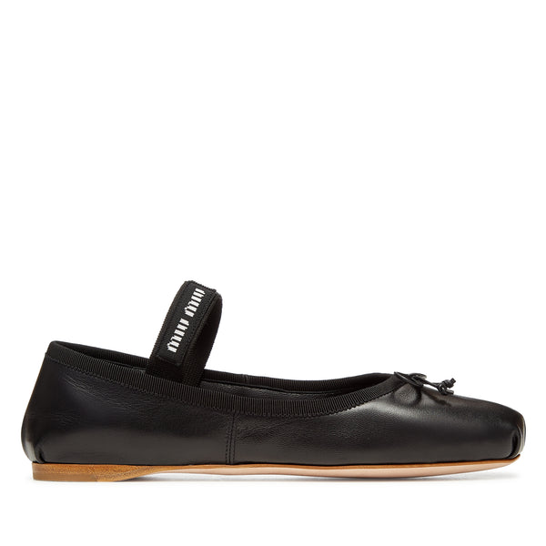 Miu Miu - Women
s Ballerina Shoe - (Black)