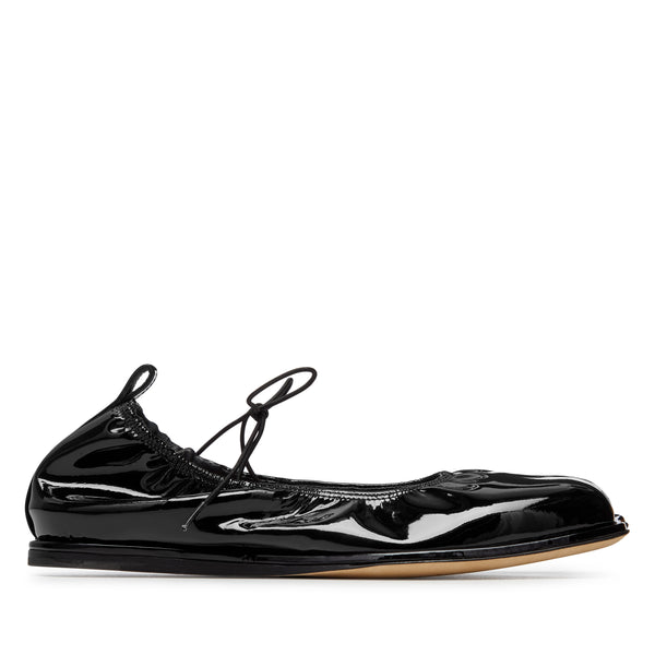 Simone Rocha - Women
s Heart-toe Patent Leather Ballerina Shoes - (Black)