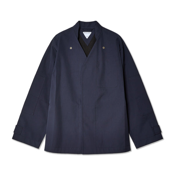 Bottega Veneta - Men
s Bonded Cotton and Wool Jacket - (Navy/Black)