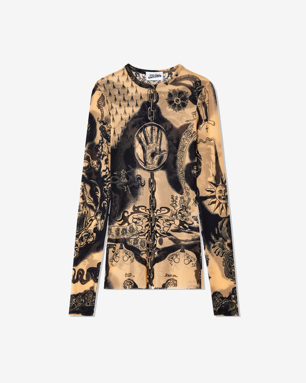 Jean Paul Gaultier - Women’s Tattoo Print Top - (Nude/Navy)