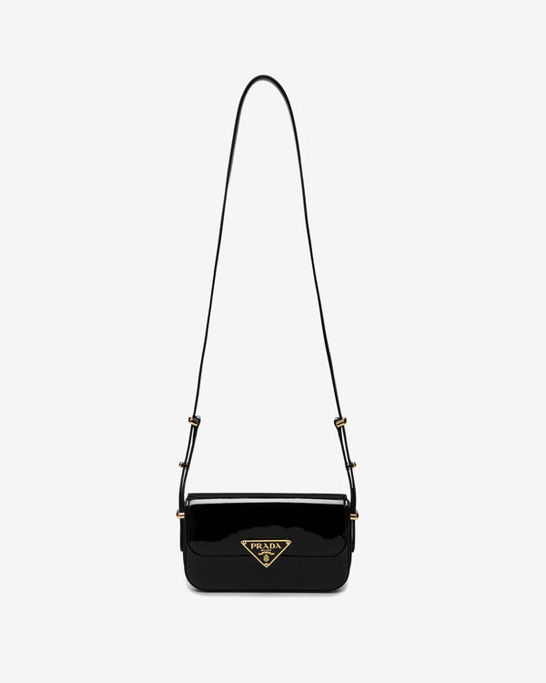 Prada - Women
s Patent Leather Shoulder Bag - (Black)