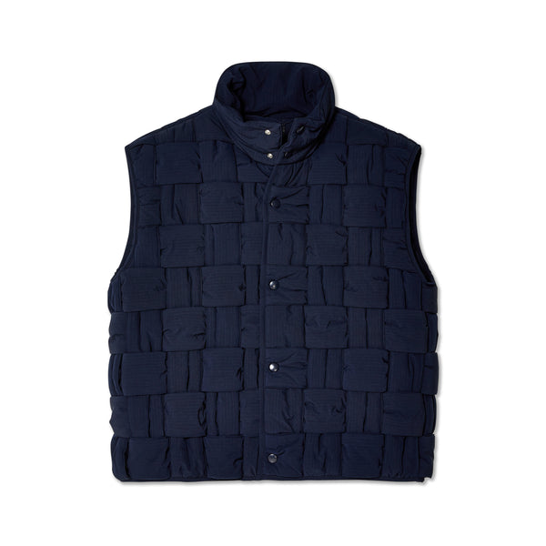 Bottega Veneta - Men
s Tech Nylon Intrecciato Gilet - (Navy)