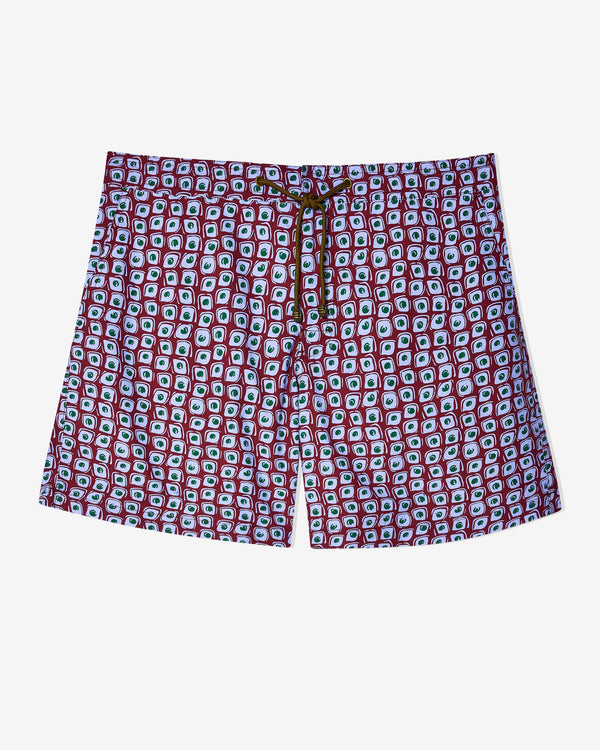 Charvet x Thorsun - Dotted Checks Shorts - (Merlot)