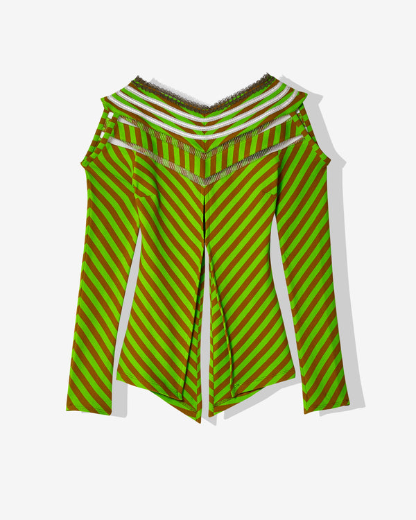 Kiko Kostadinov - Women
s Panoply Top - (Green Stripe)