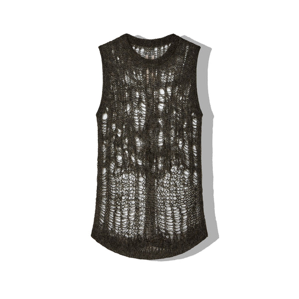 Rick Owens - Men
s Spider Knit Tank Top - (Dark Dust)