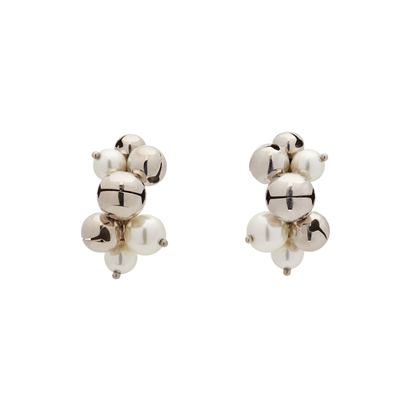 Simone Rocha - Women
s Bell Charm Hoop Earrings - (Pearl)