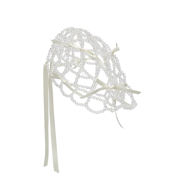 Simone Rocha - Women
s Half Beaded Crystal Veil - (Crystal)