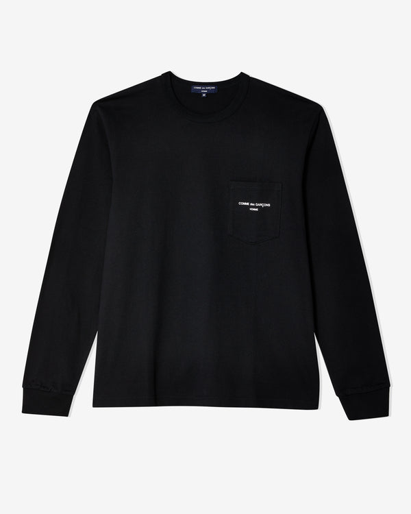 Comme des Garçons Homme - Men
s Long Sleeve Logo Tee - (Black)