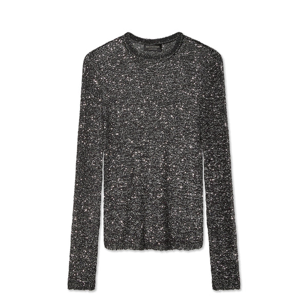 Balenciaga - Women
s Fitted Sweater - (Black/Silver)