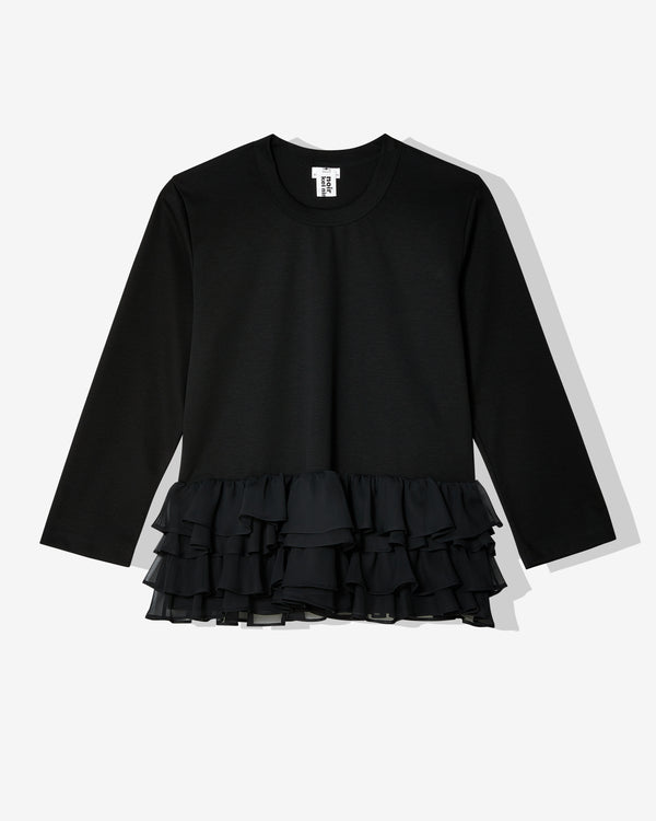 Noir Kei Ninomiya - Women
s Ruffle-Hem T-Shirt - (Black)