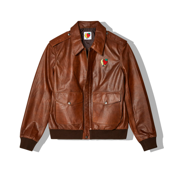 Sky High Farm - Men
s Perennial Logo Bomber Jacket - (Brown)