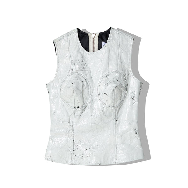 Vaquera - Women
s Leather Top - (White)