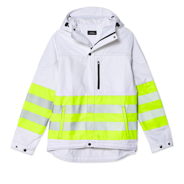 Olly Shinder - Men
s Hi Vis Jacket - (White)