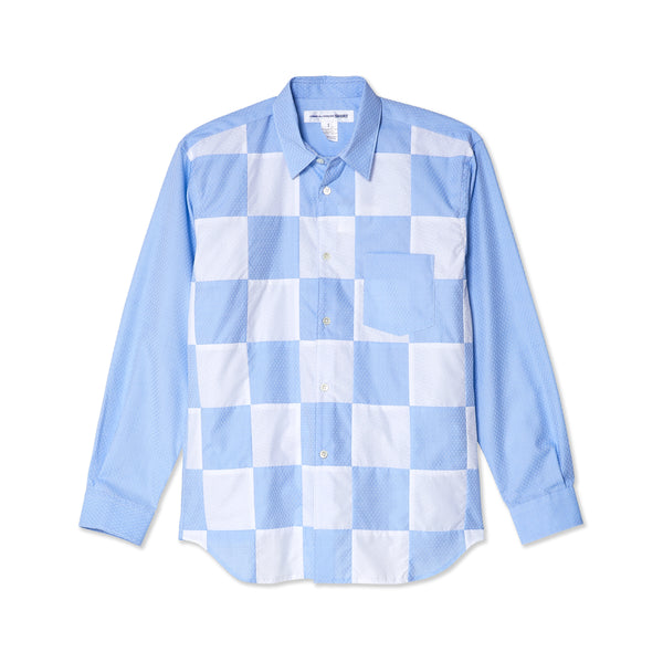 CDG Shirt - Men
s Cotton Poplin Shirt - (Blue/White)