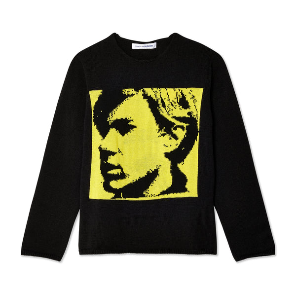 CDG Shirt - Men
s Andy Warhol Print Sweater - (Yellow)