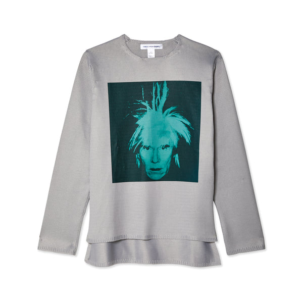 CDG Shirt - Men
s Andy Warhol Print Sweater - (Green)