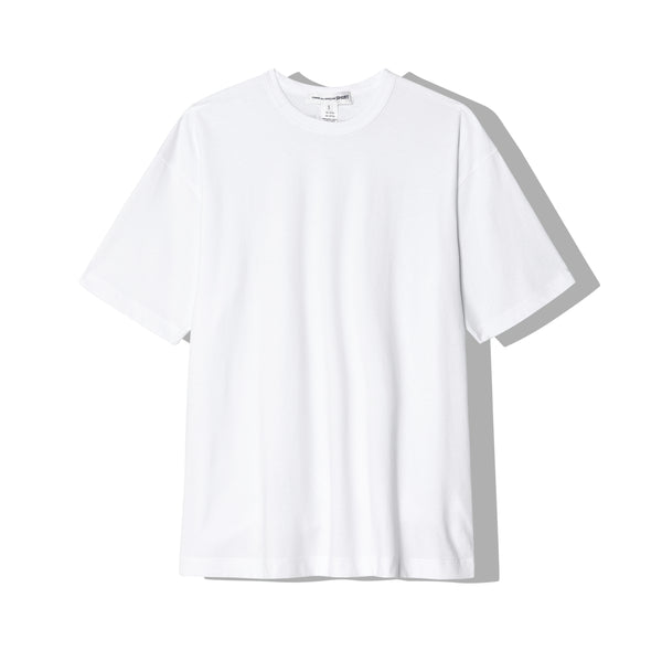 CDG Shirt - Men
s Logo Oversized Tee - (White)