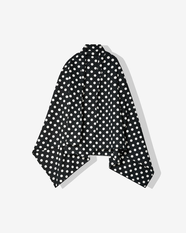 CDG - Polka Dot Airline Print Stole - (Black)