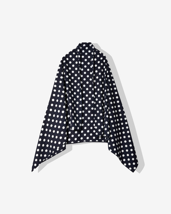 CDG - Polka Dot Airline Print Stole - (Navy)