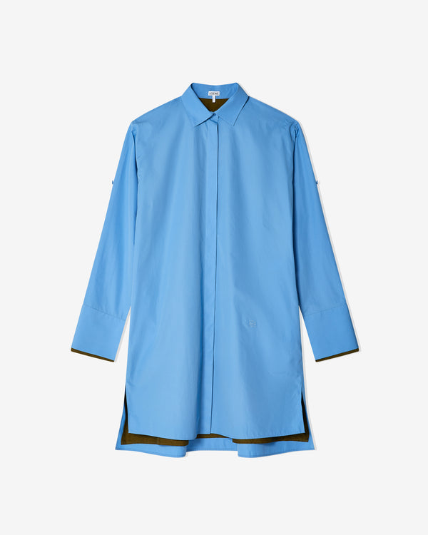 Loewe - Women
s Turn-Up Shirt Dress - (Ash Blue)