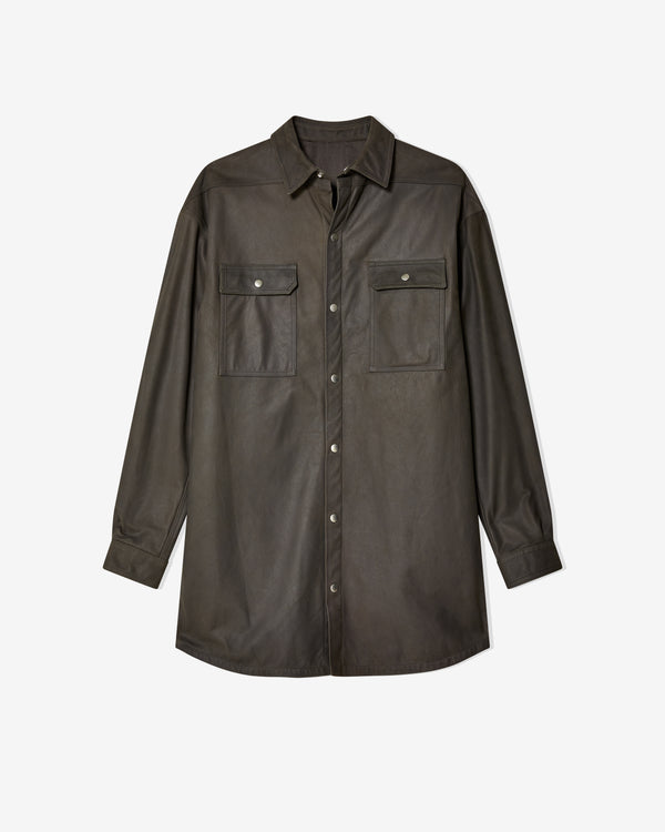 Rick Owens - Men
s Oversized Leather Jacket - (Dark Dust)