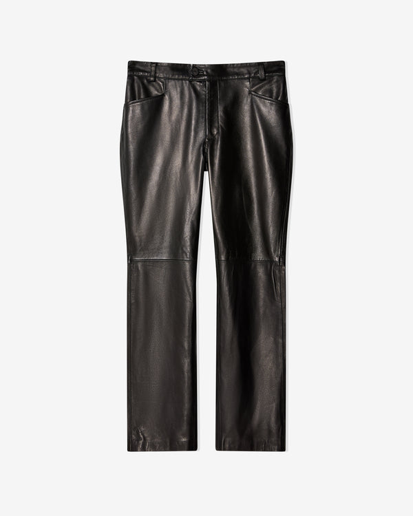 Ernest W. Baker - Men
s Straight Fit Leather Trousers - (Black)