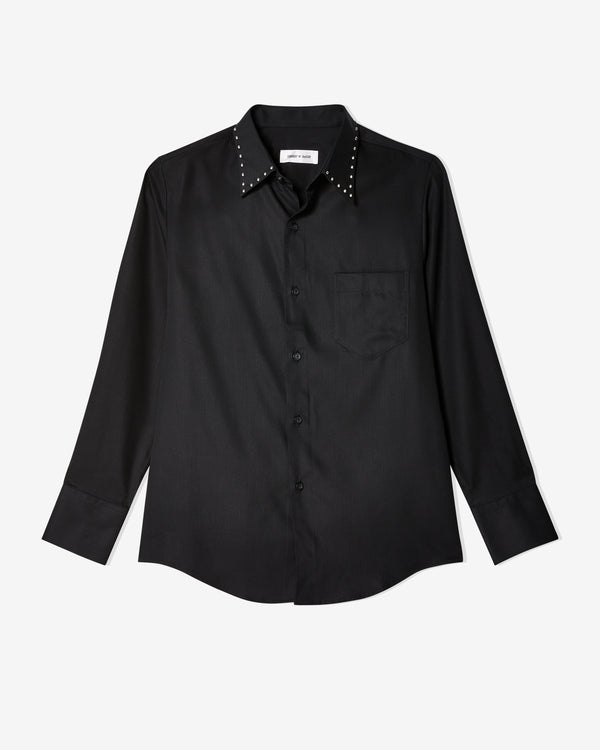 Ernest W. Baker - Men
s Studded Collar Shirt - (Black)