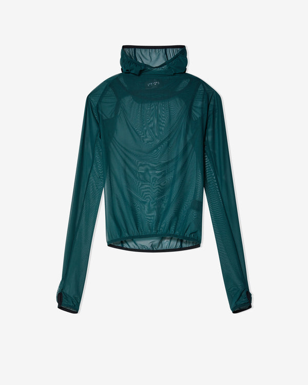 Johanna Parv - Women
s Mesh Top With Hood - (Dark Green)