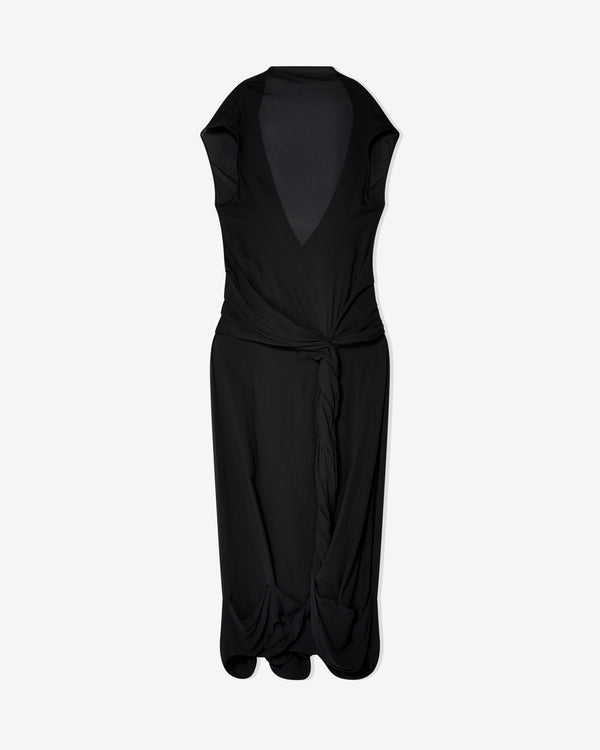 JW Anderson - Women
s Twisted Drape Sheer Sleeveless Dress - (Black)