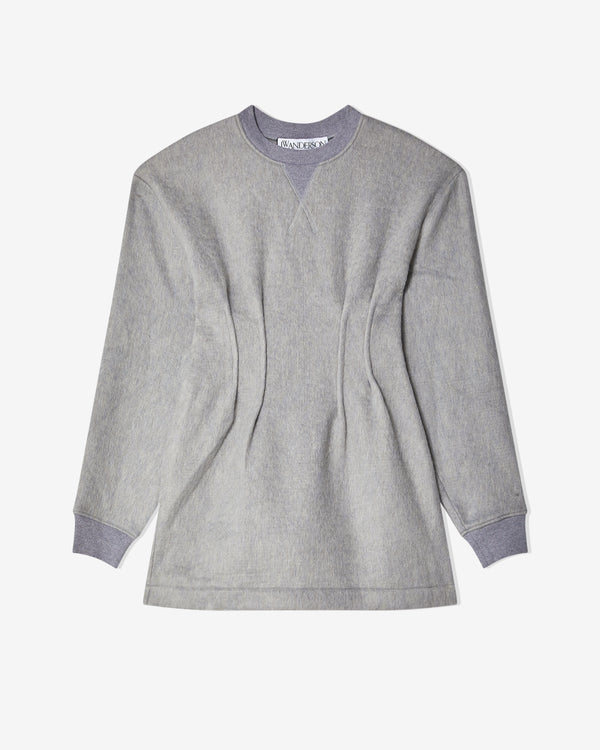 JW Anderson - Women
s Textured Long Sleeve Hourglass Dress - (Light Grey)