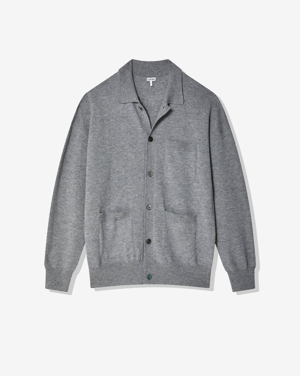 Loewe - Men
s Wool Cardigan - (Grey Melange)