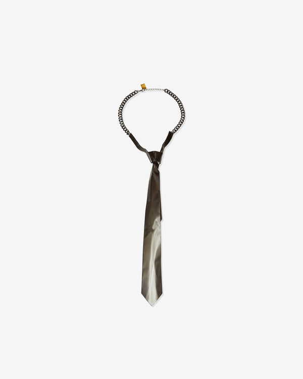 Kidill - Men
s Metal Tie Necklace - (Black/Silver)