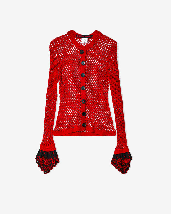 Chopova Lowena - Women
s Net Cardigan - (Red)