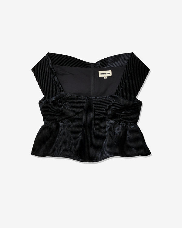 Shushu/Tong - Women
s Three-Dimensional Pleated Top - (Black)