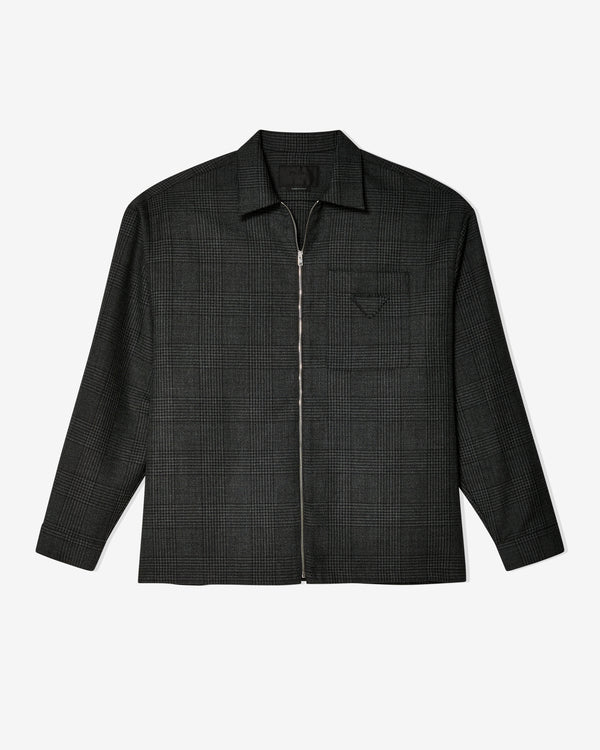 Prada - Men
s Wool and Mohair Shirt - (Anthracite)