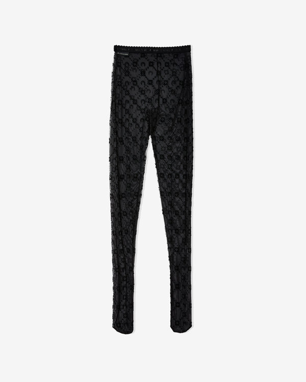 Marine Serre - Women
s Moonogram Mesh Flock Tights - (Black)